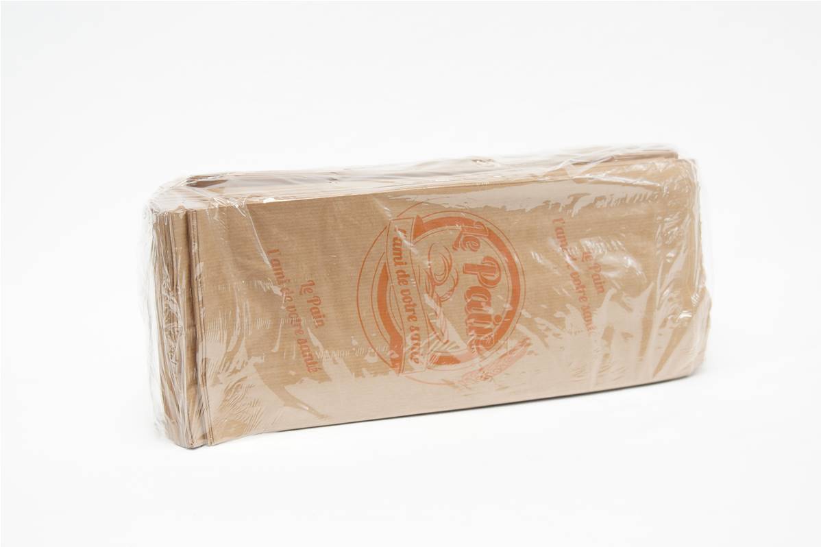 Sac à pain coupé papier kraft jaune en paquet de 250
