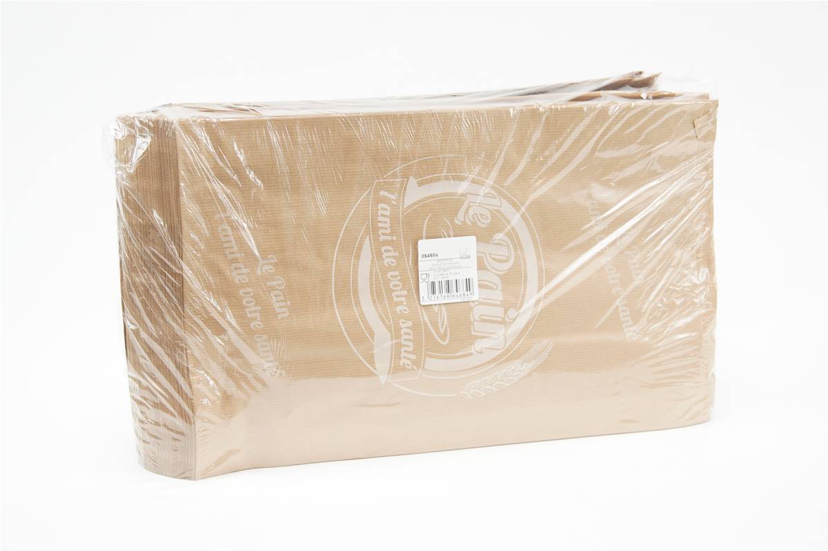 Sac à pain coupé kraft blanc (beige)en paquet de 250