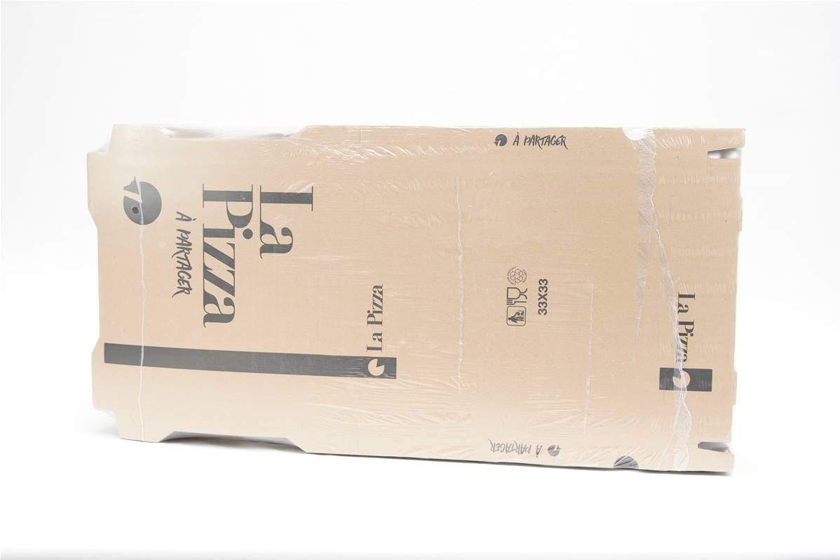 Boite pizza rigide kraft 33x3,5cm par paquet de 100