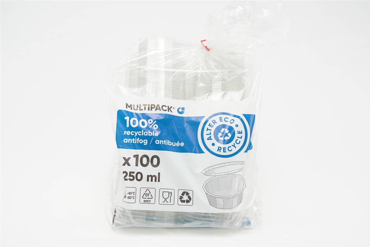 Boite charnière salade 250g par paquet de 100