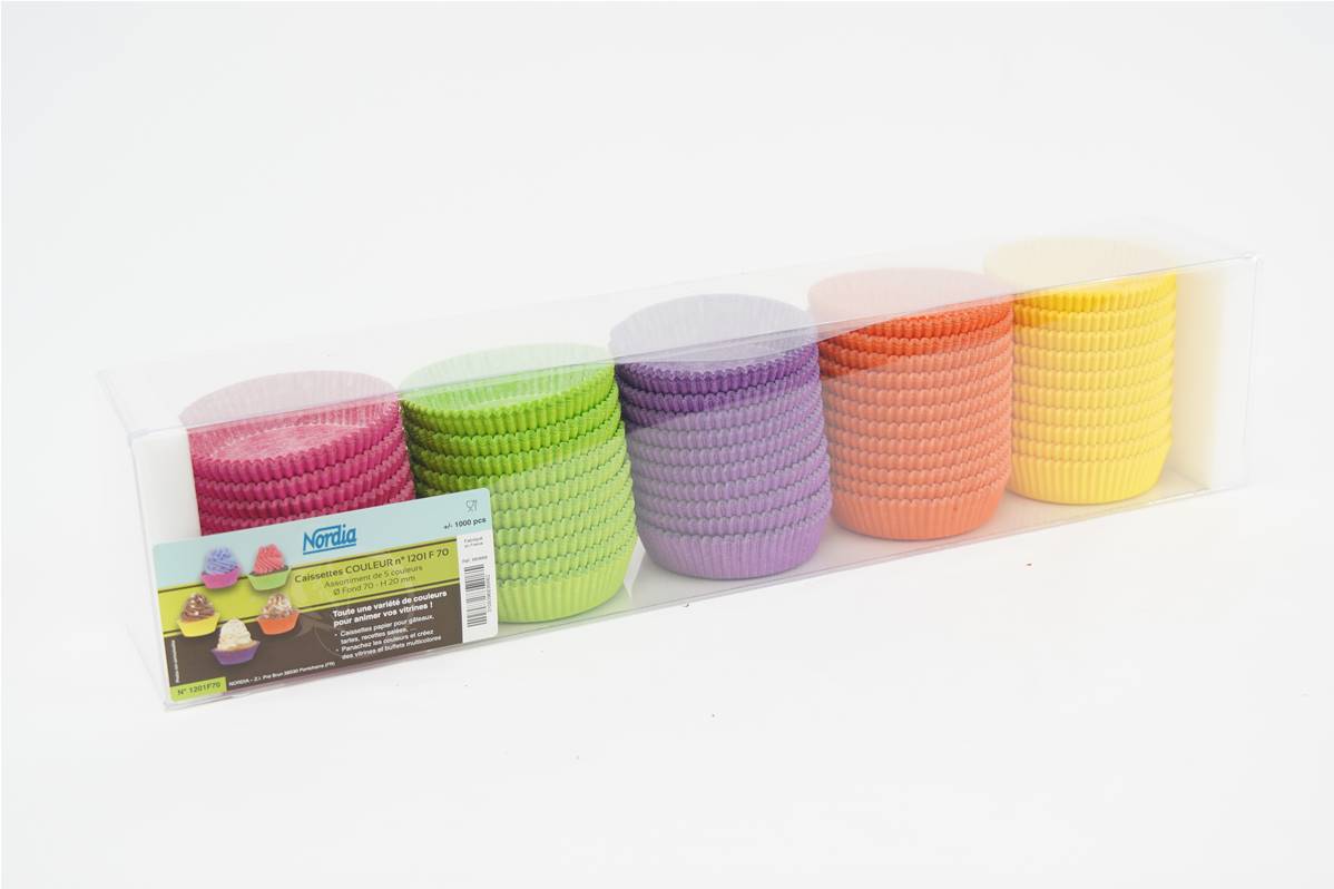 Caissette couleurs assorties N°1201f70 par 5 paquets de 200