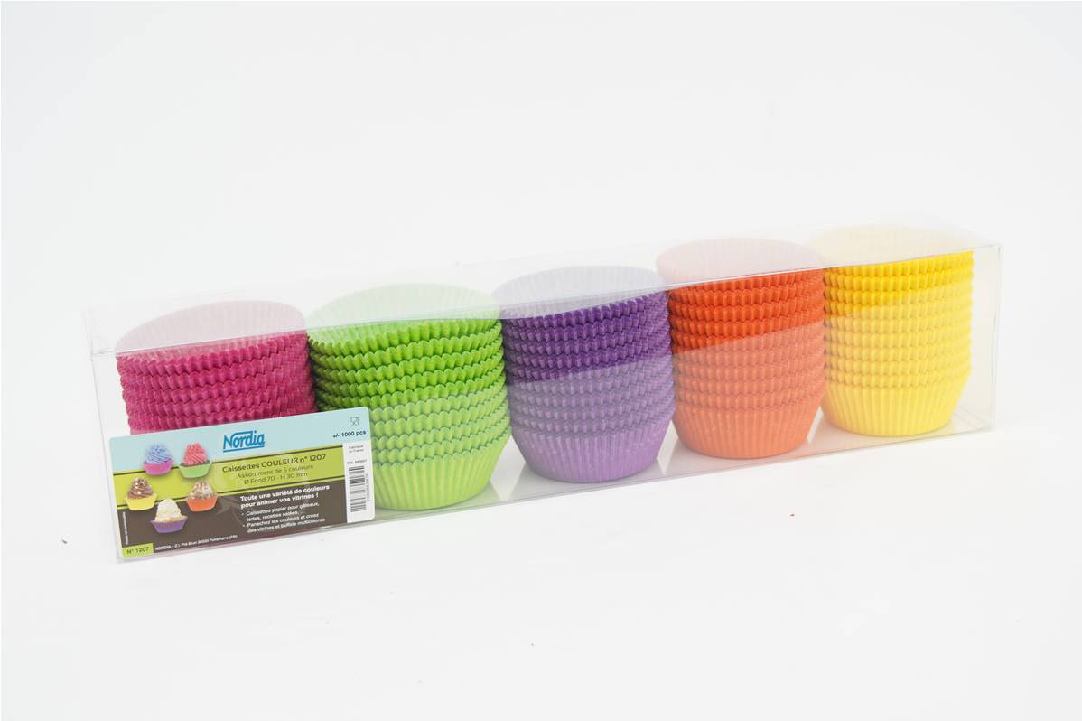 Caissette couleurs assorties N°1207 par 5 paquets de 200