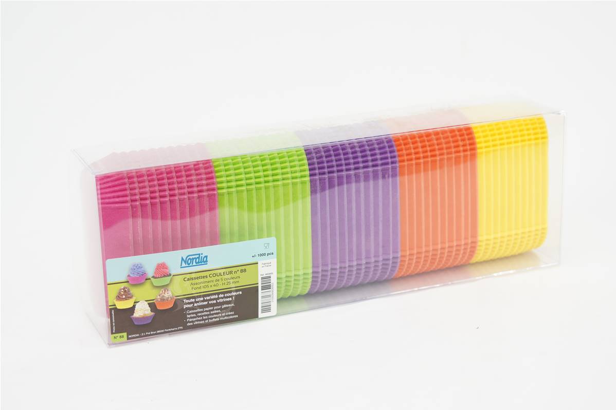 Caissette couleurs assorties N°88 par 5 paquets de 200