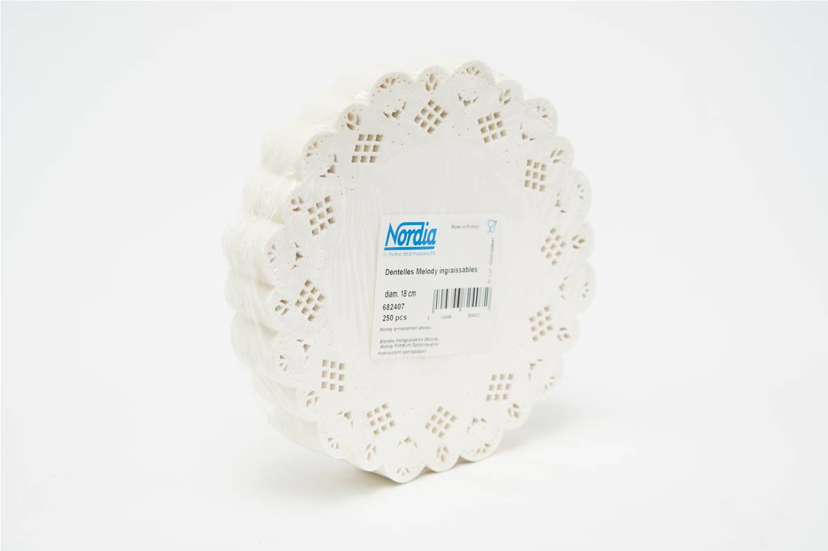 Dentelle ronde ingraissable Mélody diamètre 18cm en paquet de 250