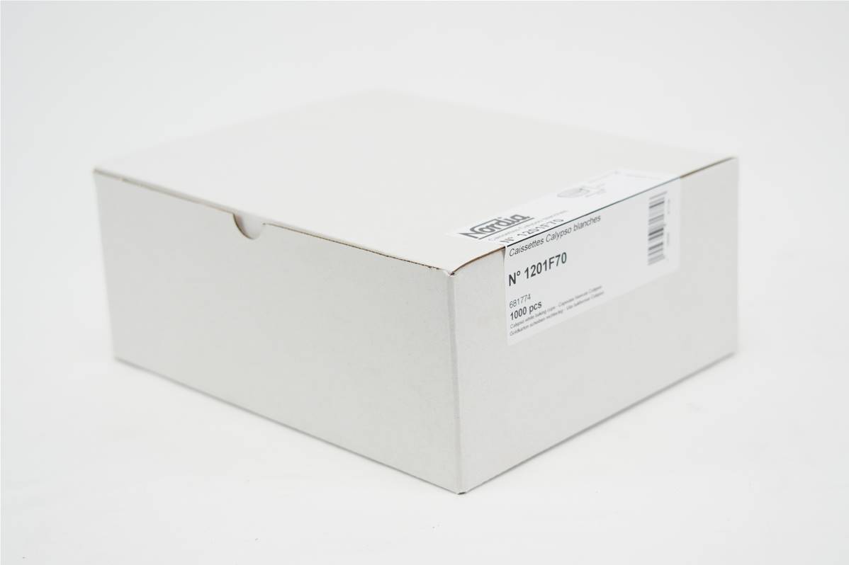 Caissette blanche modèle calypso N°1201f70 en boite de 1000