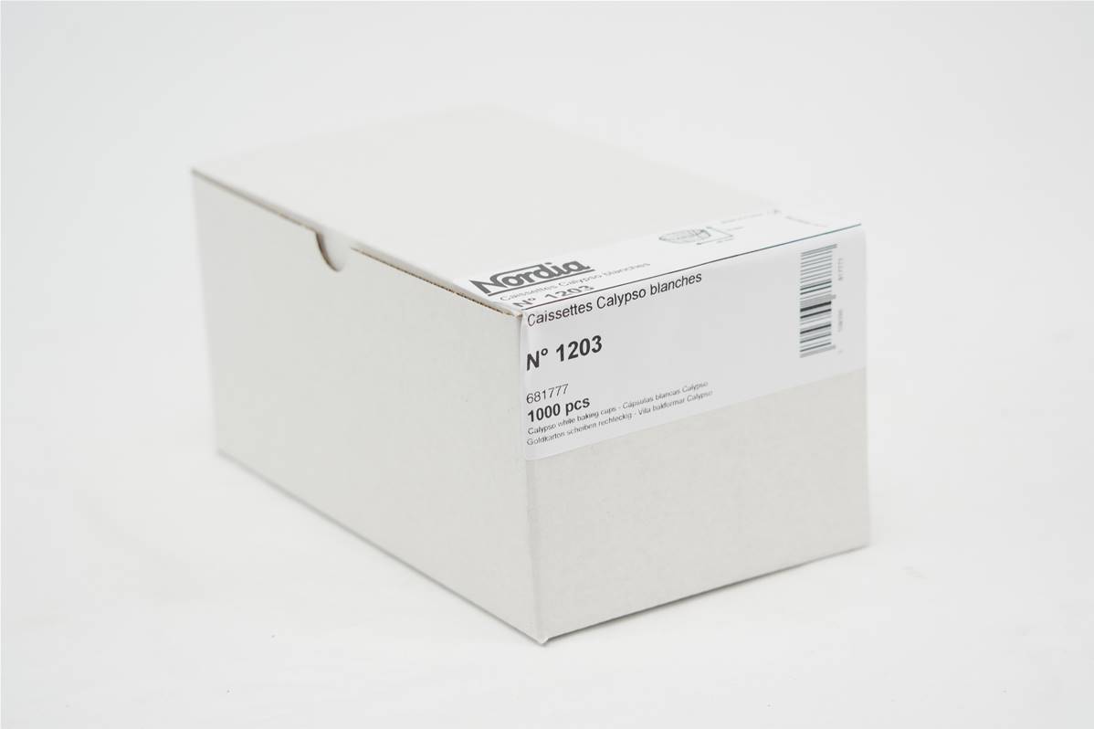 Caissette blanche modèle calypso N°1203 en boite de 1000