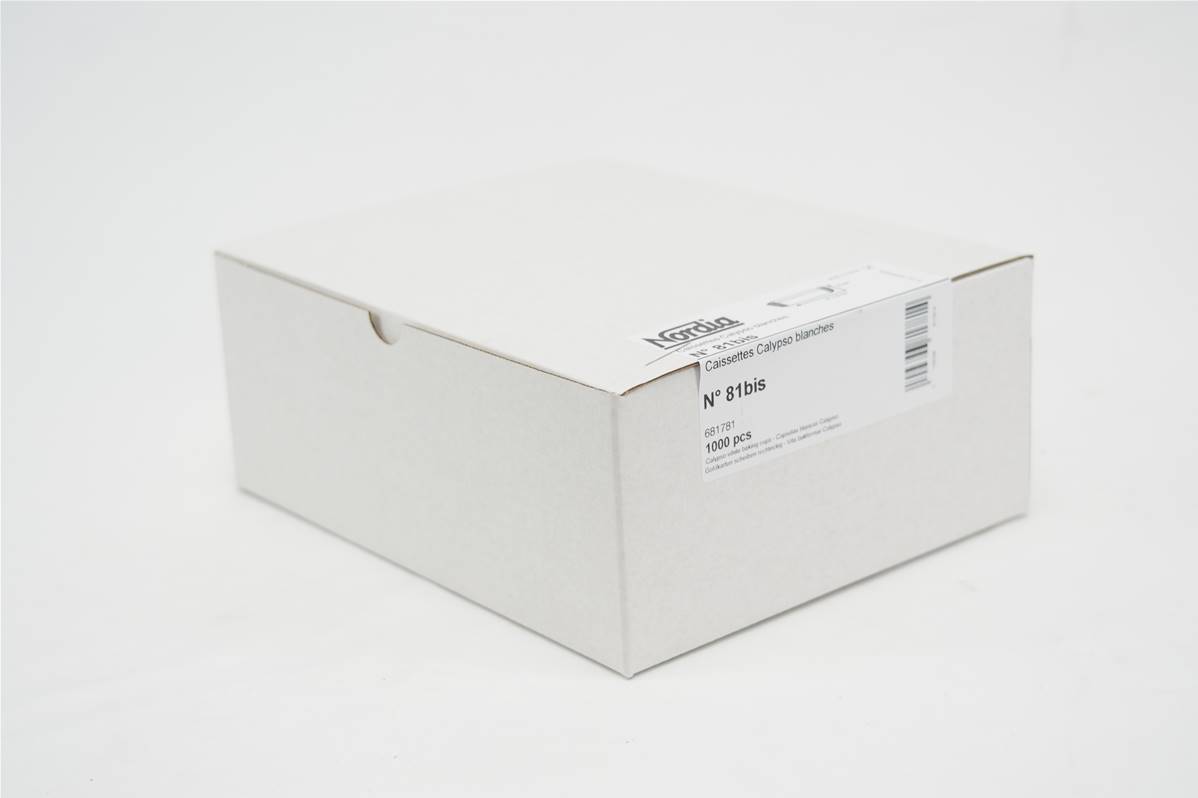 Caissette blanche modèle calypso N°81bis en boite de 1000