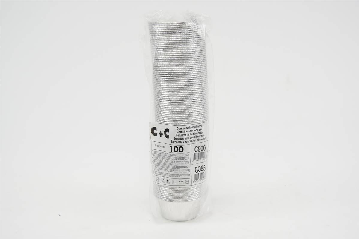 Godet en aluminium 75x40mm par paquet de 100
