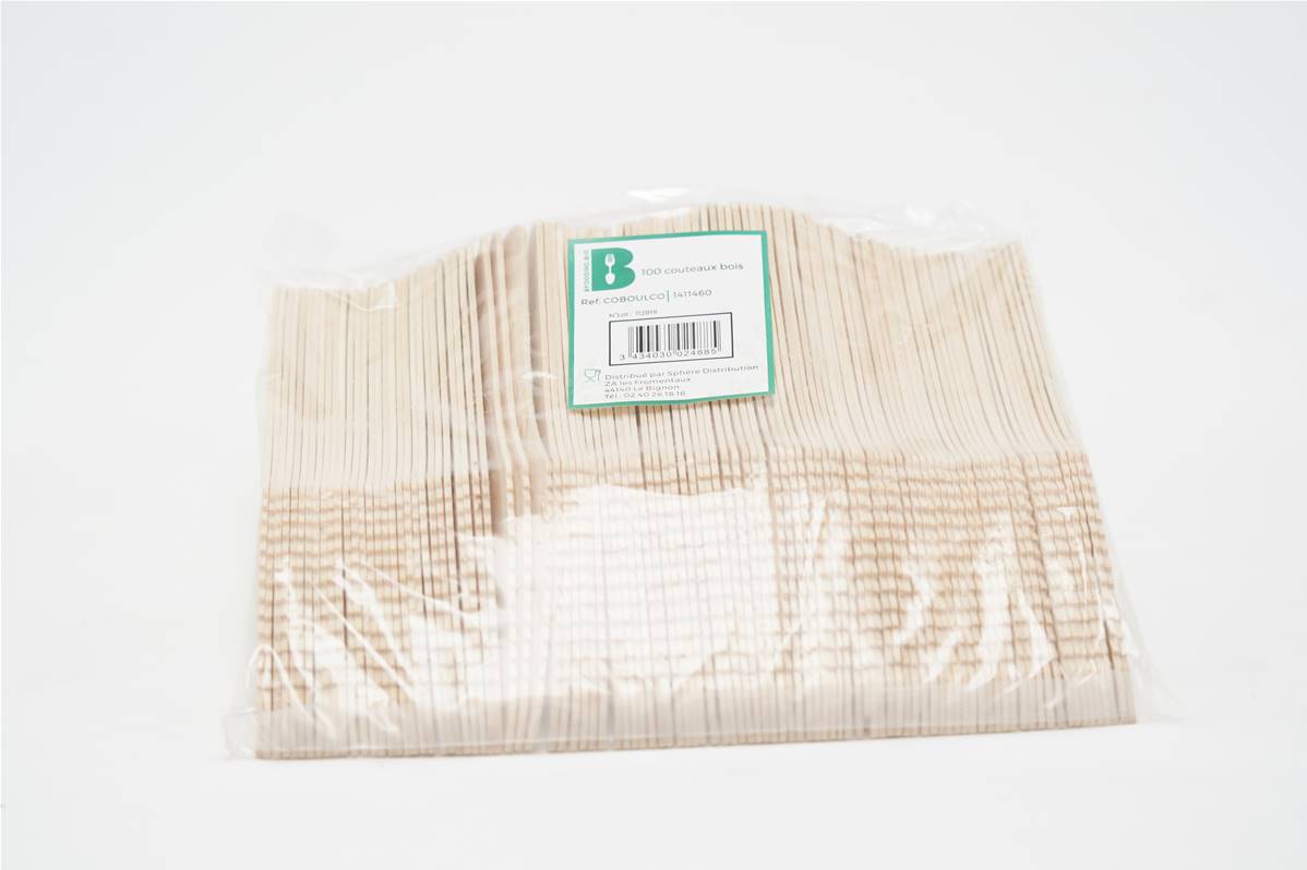 Couteau en bois 16,5cm par paquet de 100