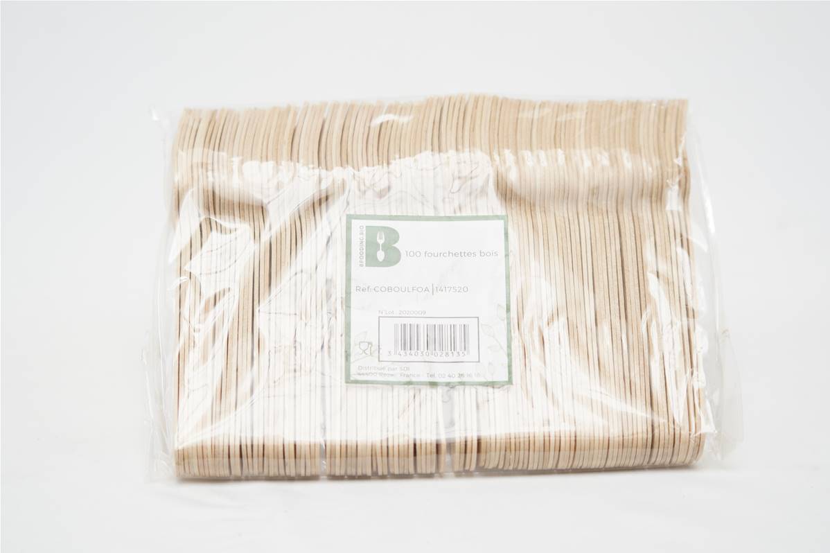 Fourchette en bois 16cm par paquet de 100
