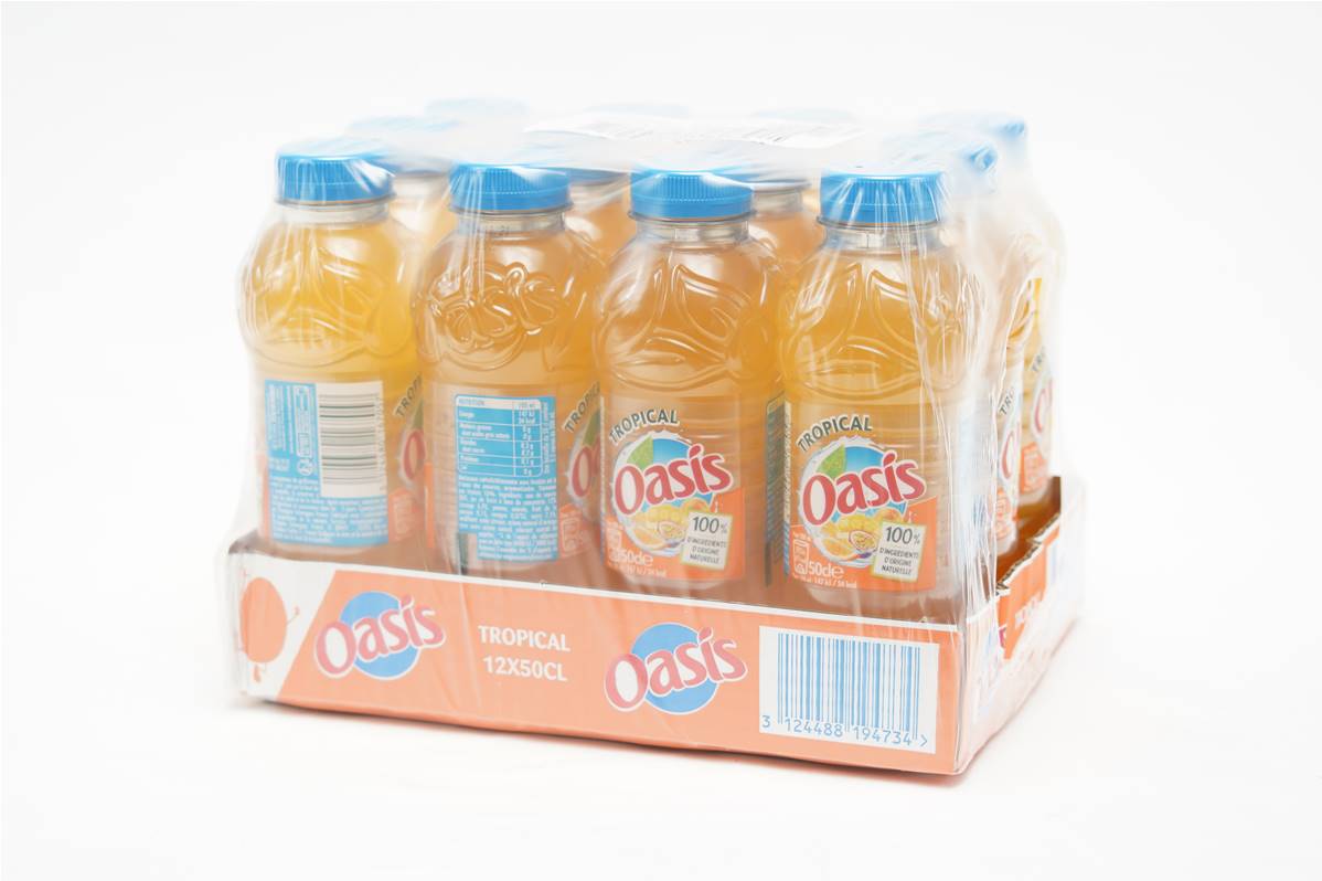 Oasis tropical pet pack de 12x50cl