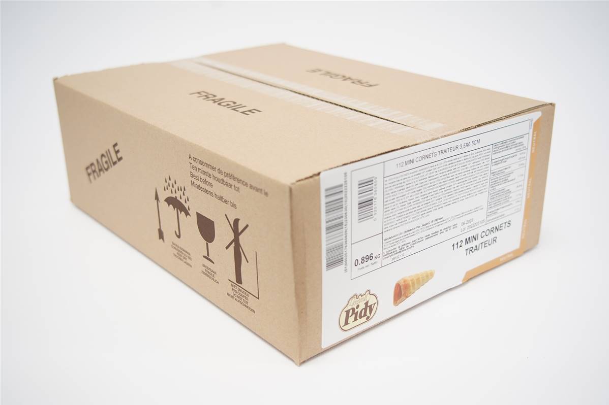 Mini cornet feuillete ø3,5cm 8gr carton de 112