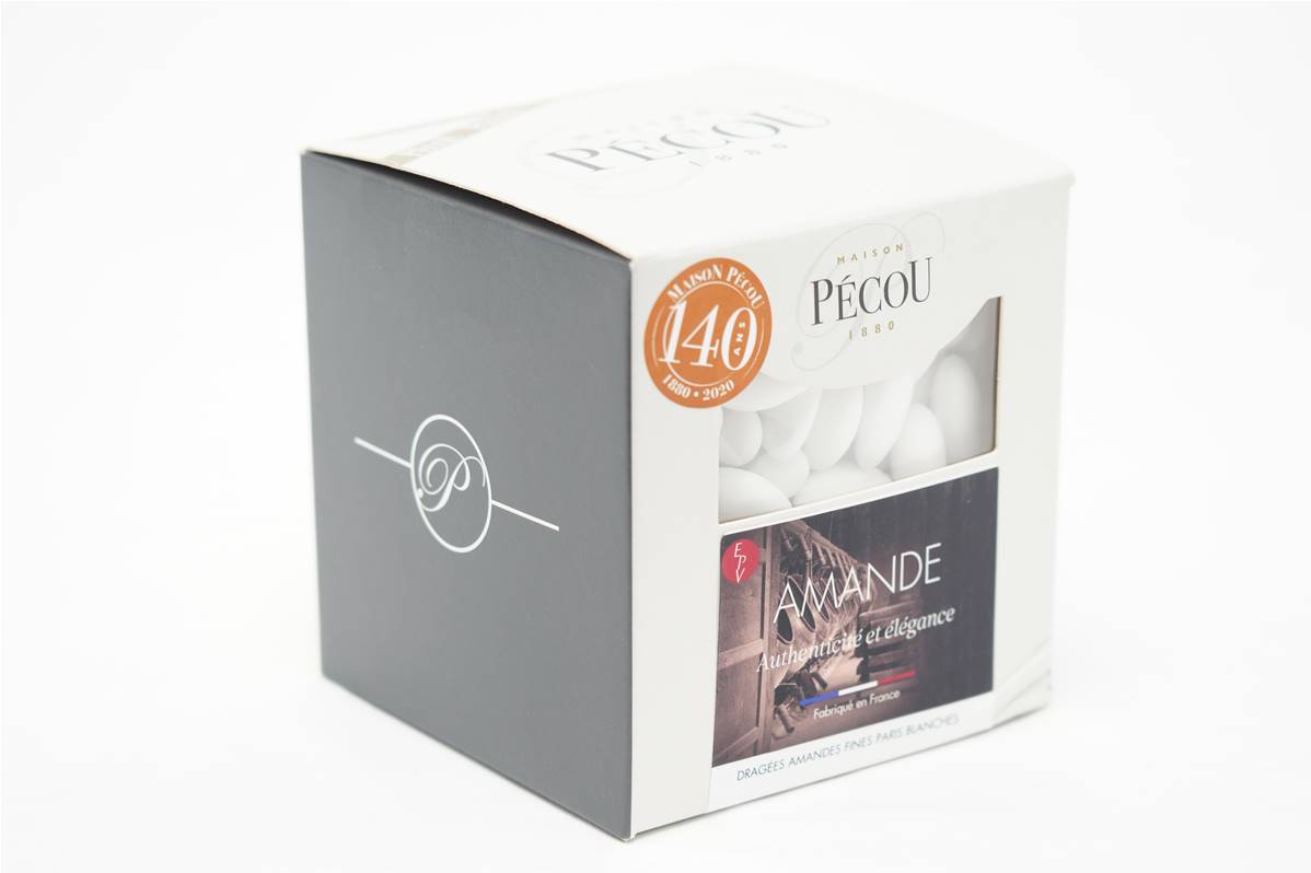 Dragées PECOU amandes surfines blanche, boite de 1kg