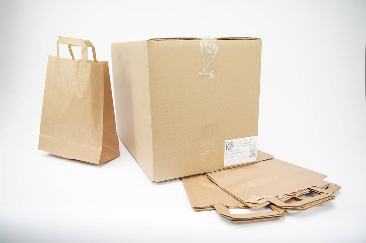 Sac cabas brun 220+100x290mm ct 250