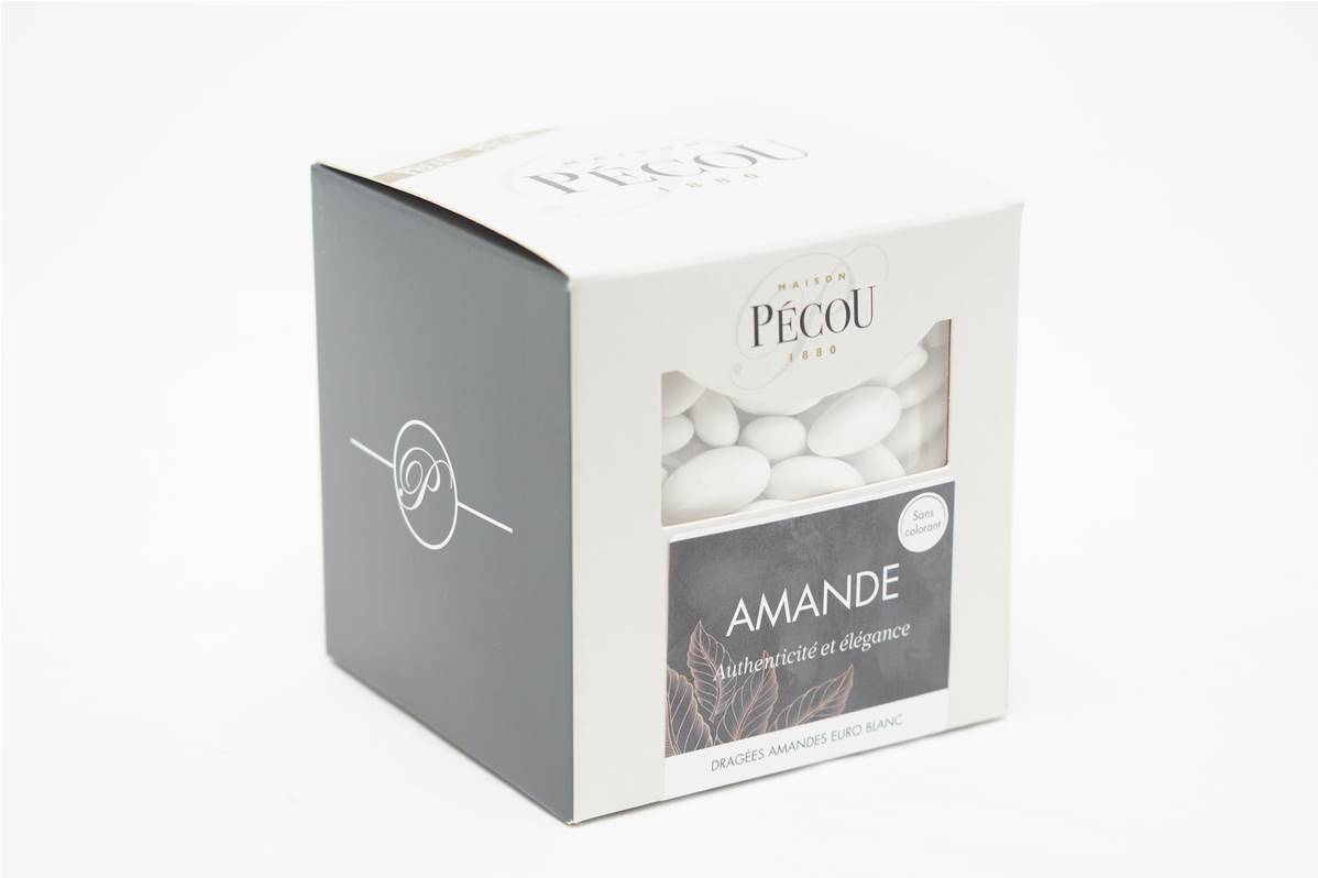 Dragées PECOU amandes catalanes blanc, boite de 1kg