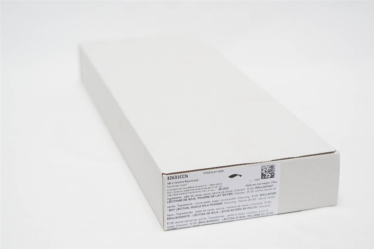 Volutine rayures chocolat noir par 180
