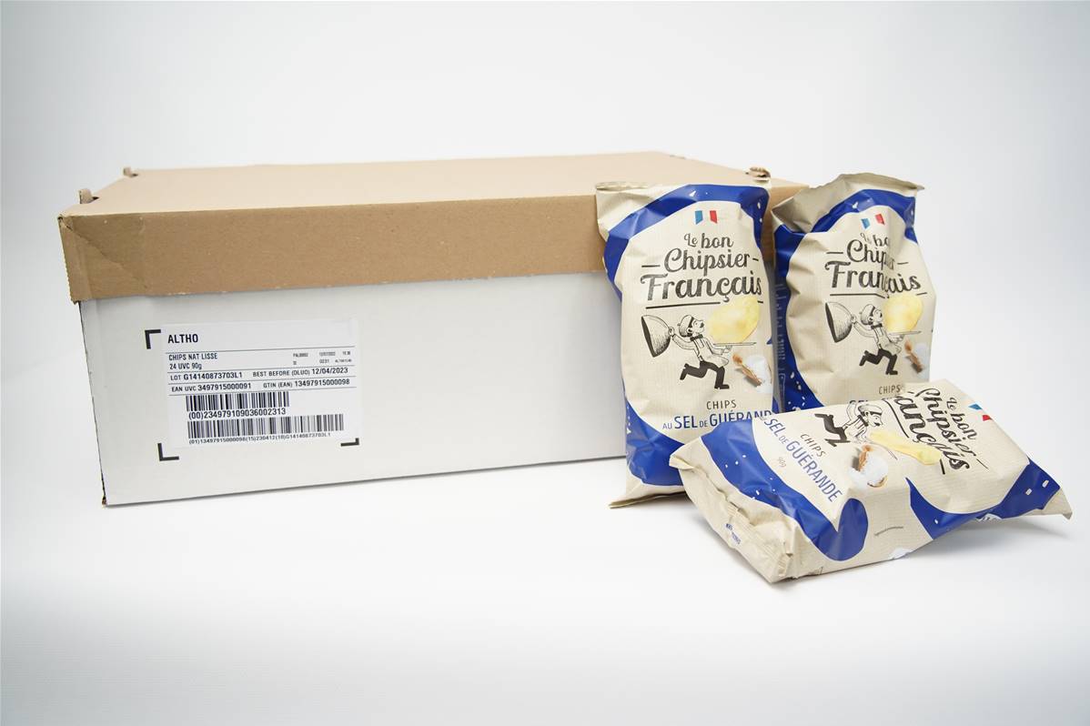 Chips nature lisse 90gr ALTHO carton de 24