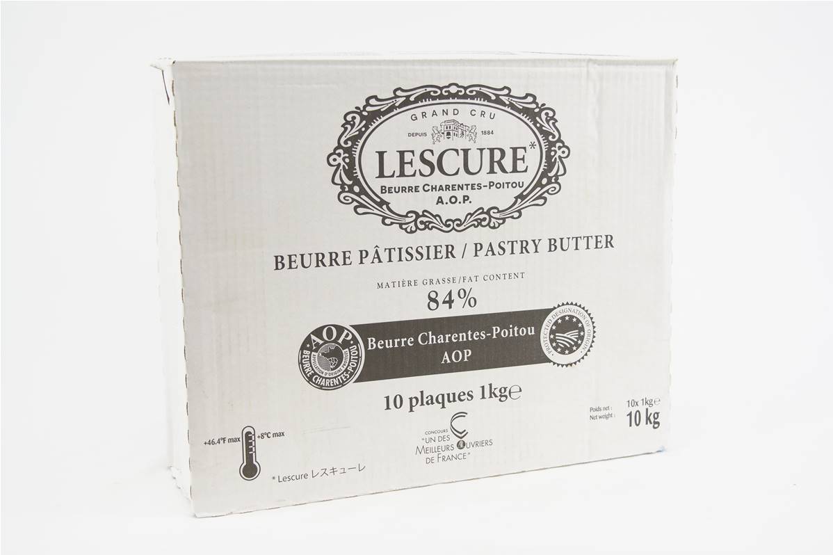 Beurre aop lescure tourage 84% 1kg carton de 10