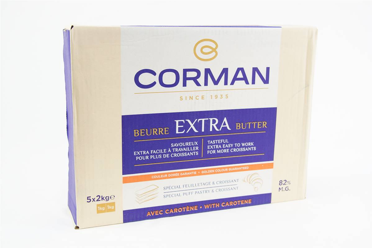 Beurre neutre feuill&crois 82% 2kg carton de 5