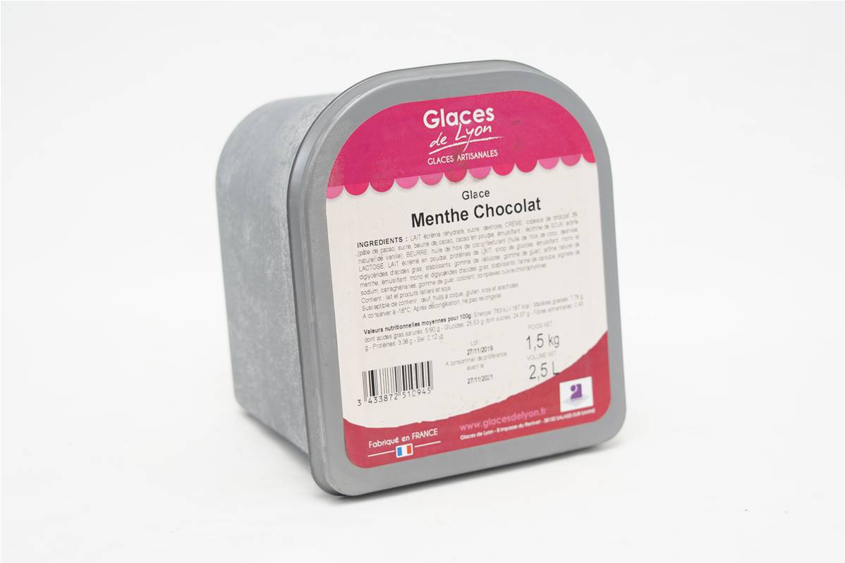 Glace menthe chocolat bac 2,5l