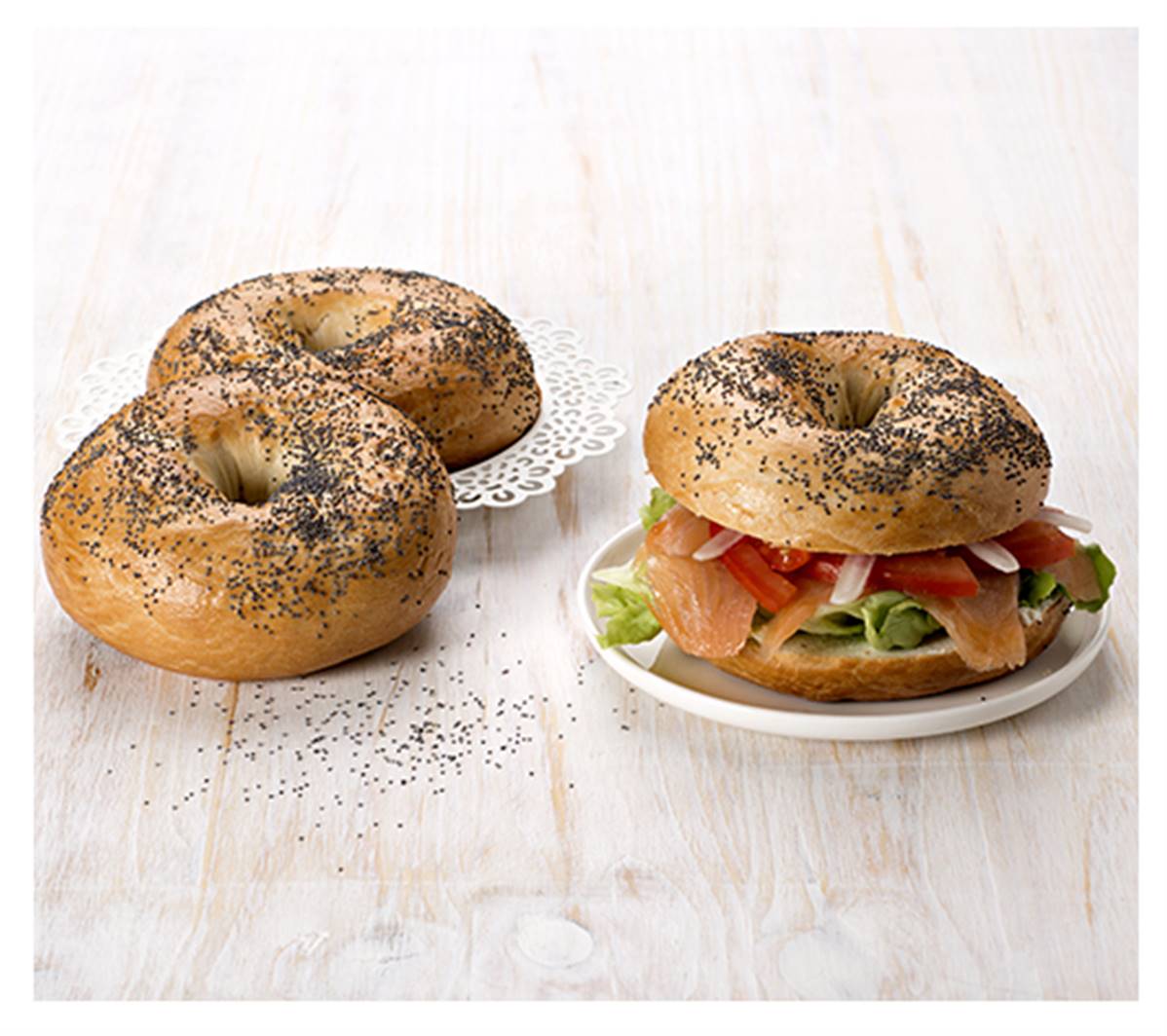 Bagel pavot cuit ø11cm 115gr carton de 30
