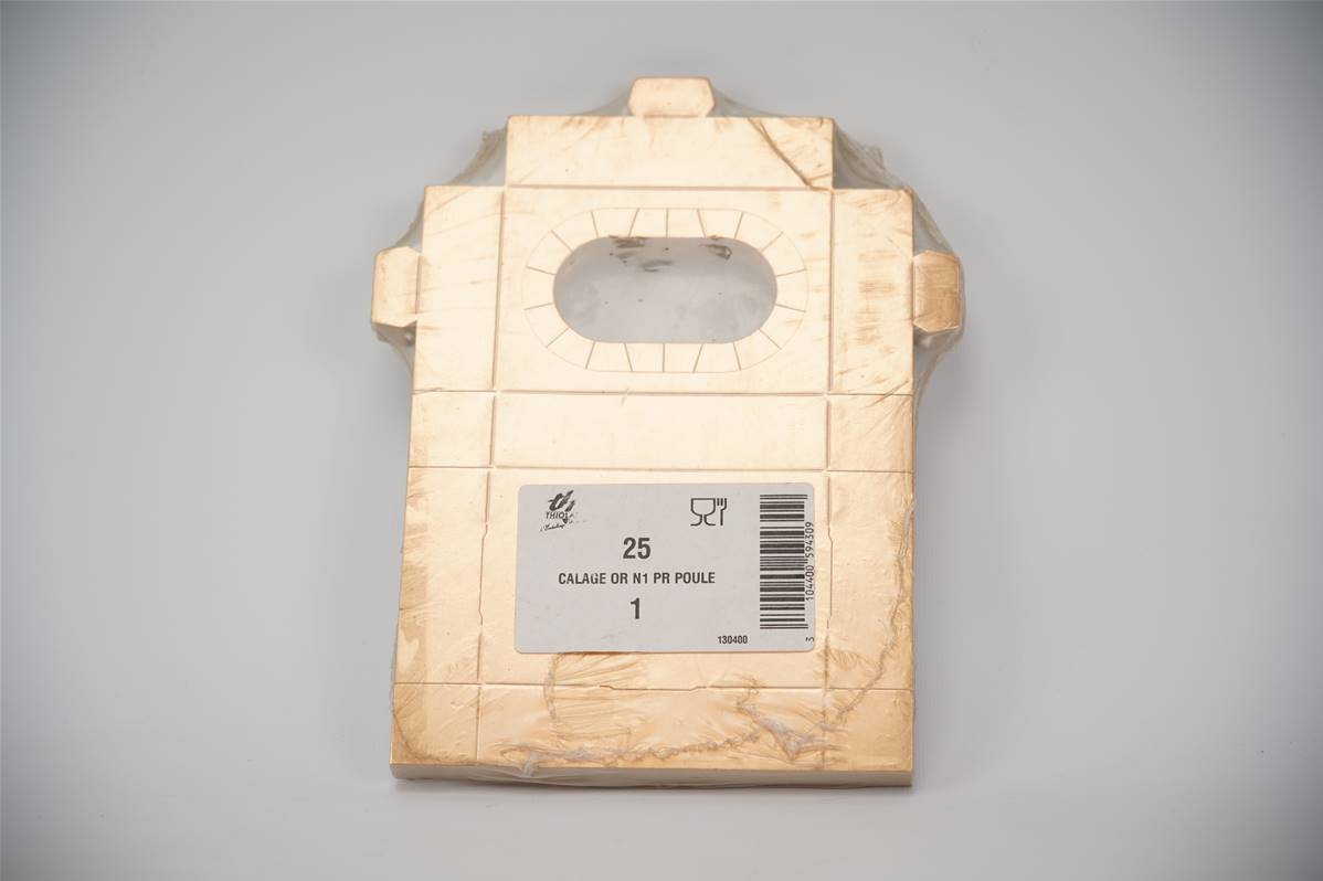 Carton 25 calage or poule n°1 d.4x8