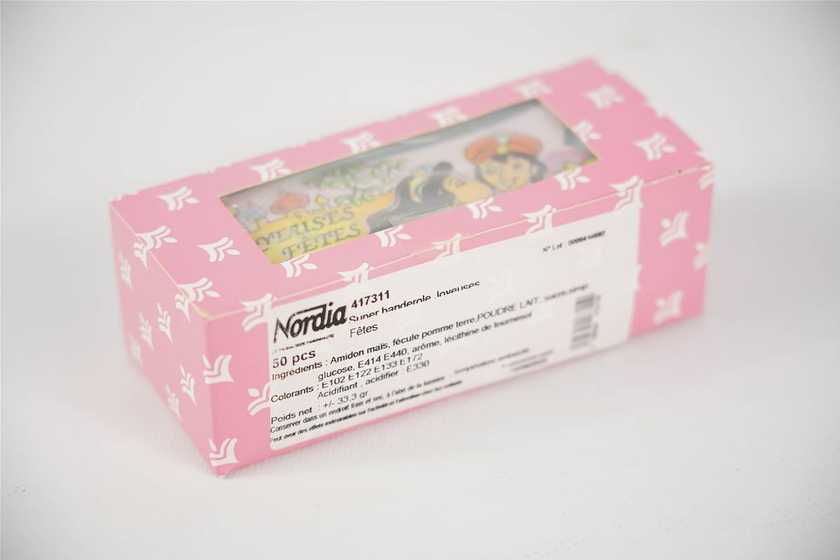 Banderole azyme j. fetes 110x33mm boite de 50