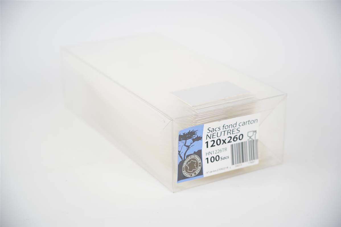 Sachet fd carton neutre 120x260cm paquet de 100