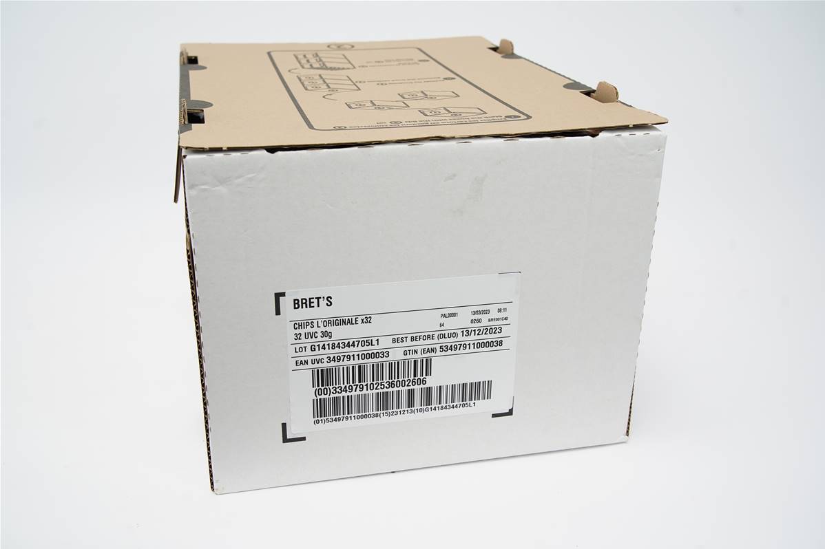 Chips brets nature l\'original carton de 32x30gr