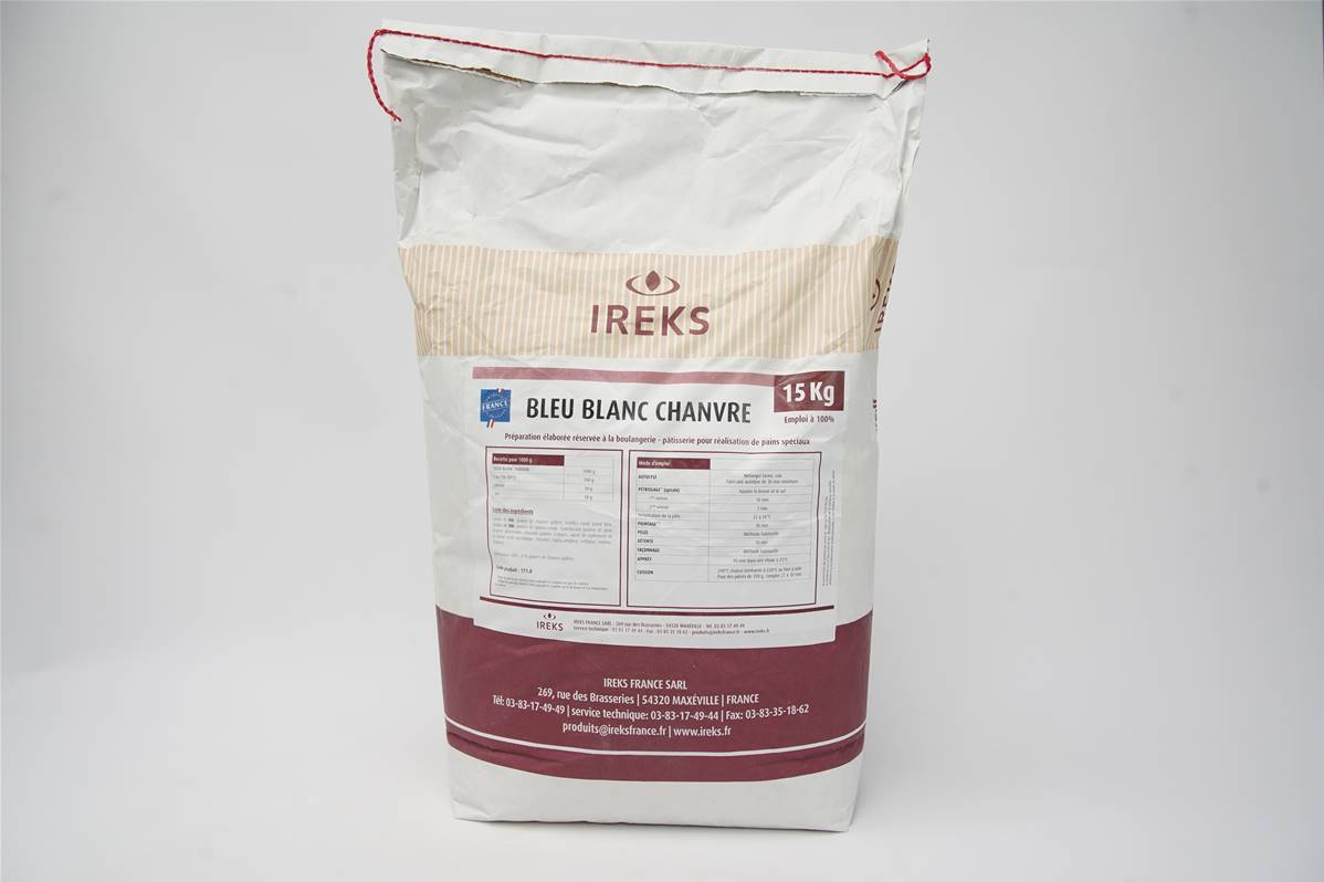 Bleu blanc chanvre 100% ireks sac 15kg