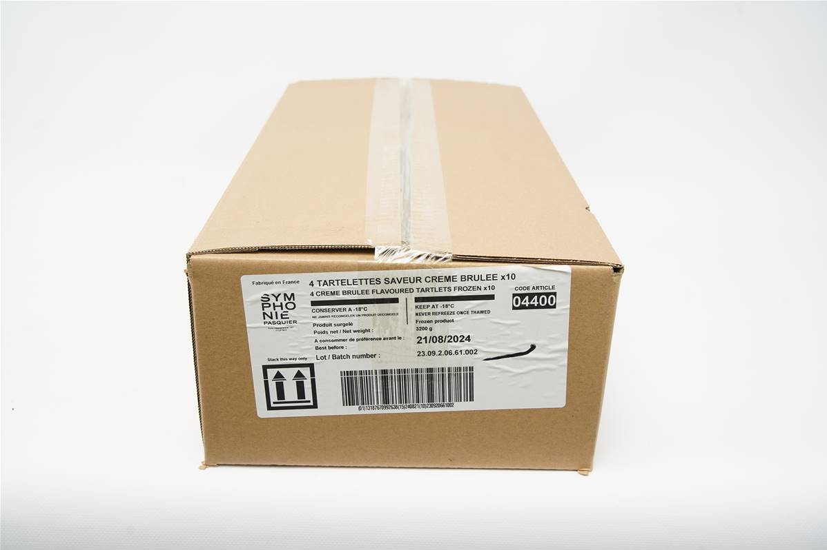 Tartelette creme brule ø9cm carton de 40x80g
