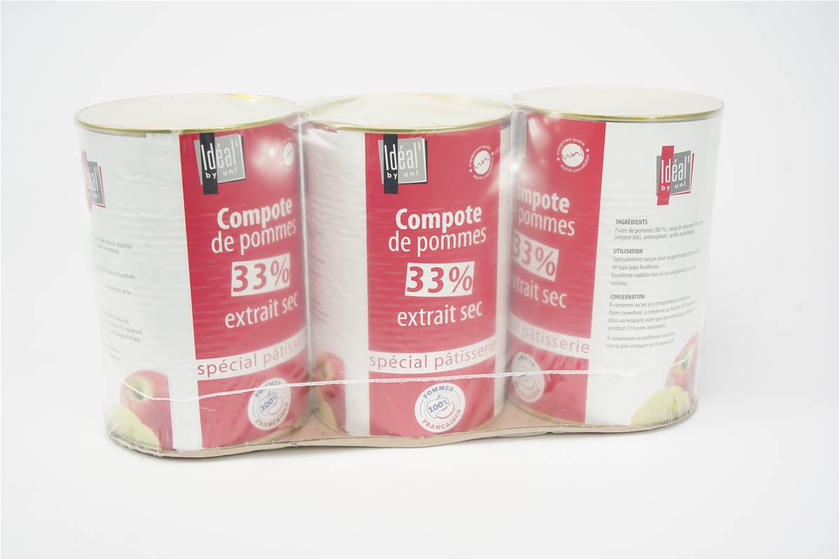 Compote pomme 33% ideal boite de 5/1 pack 3