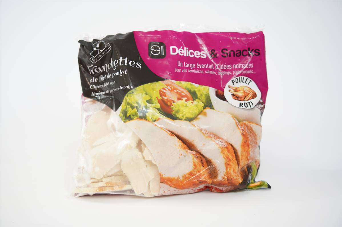 Tranchette filet poulet cuit roti sh 1kg
