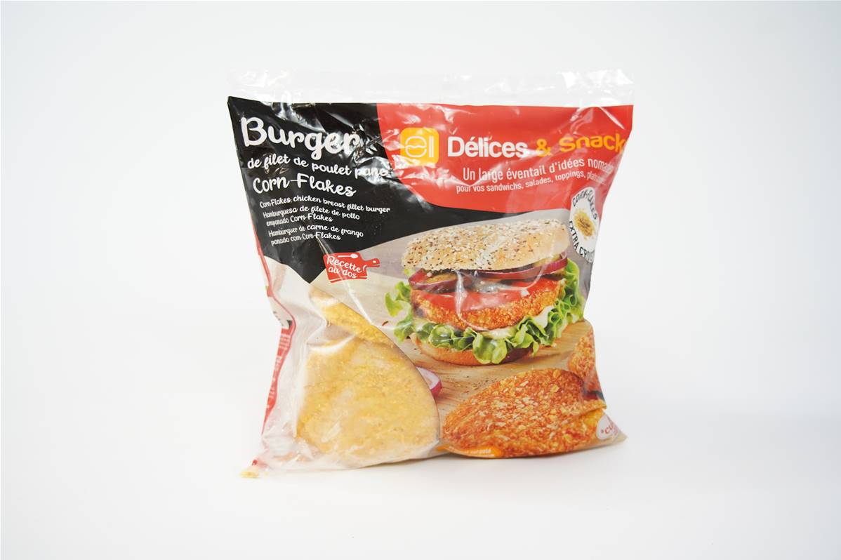 Burger de poulet pane cornflakes sh 1kg