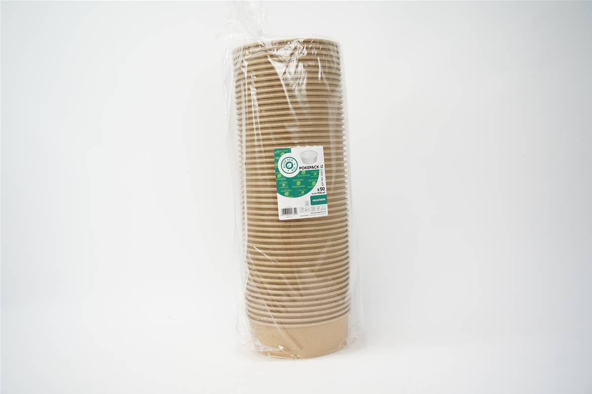 Bol salade kraft 1130ml ø183x59mm pq 50