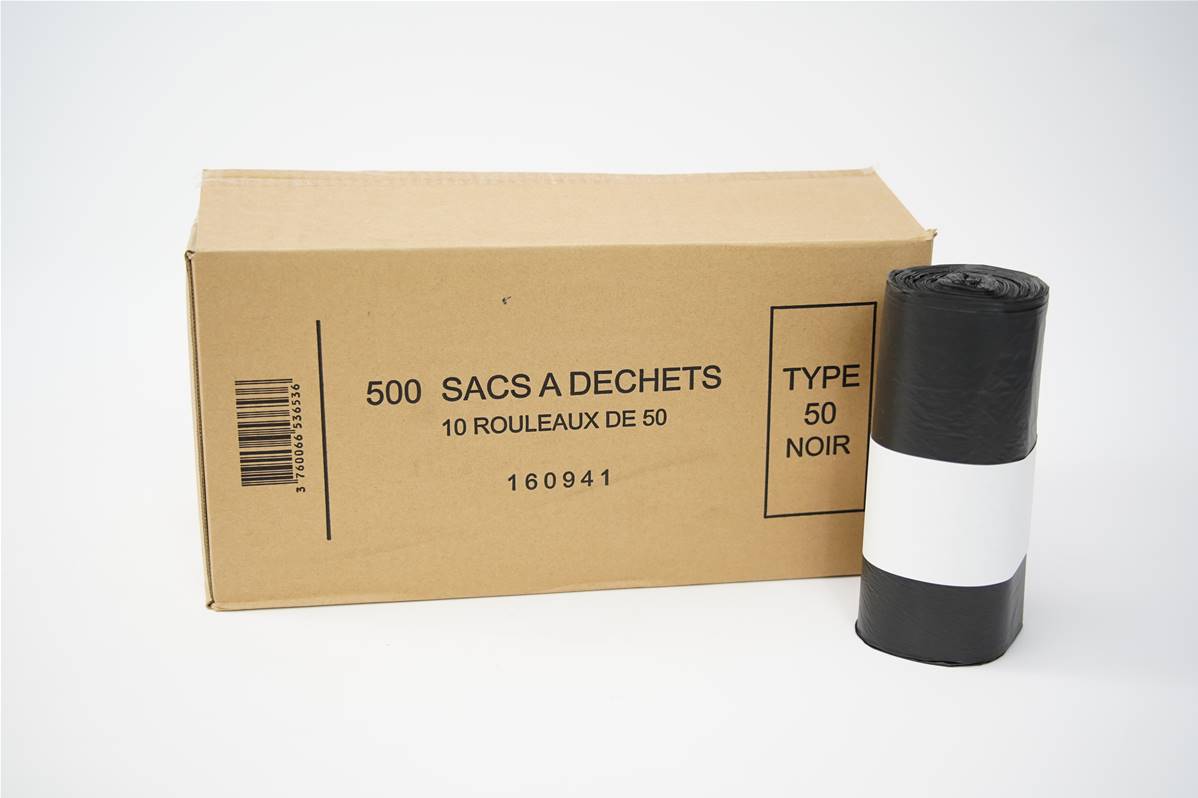 Sac poubelle 50l 13µm ct 10x50 sacs