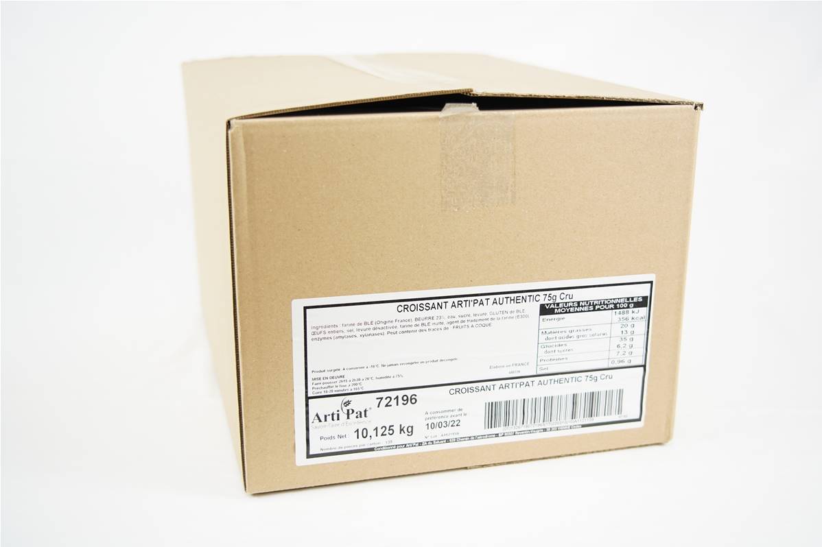 Croissant 75gr gamme Authentic 24% cru carton de 135