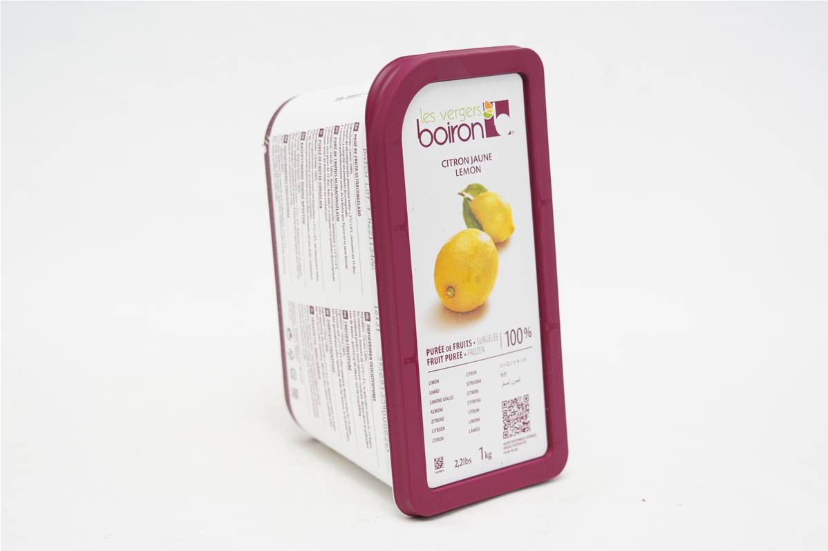 Purée de citron jaune sans sucre en barquette 1kg