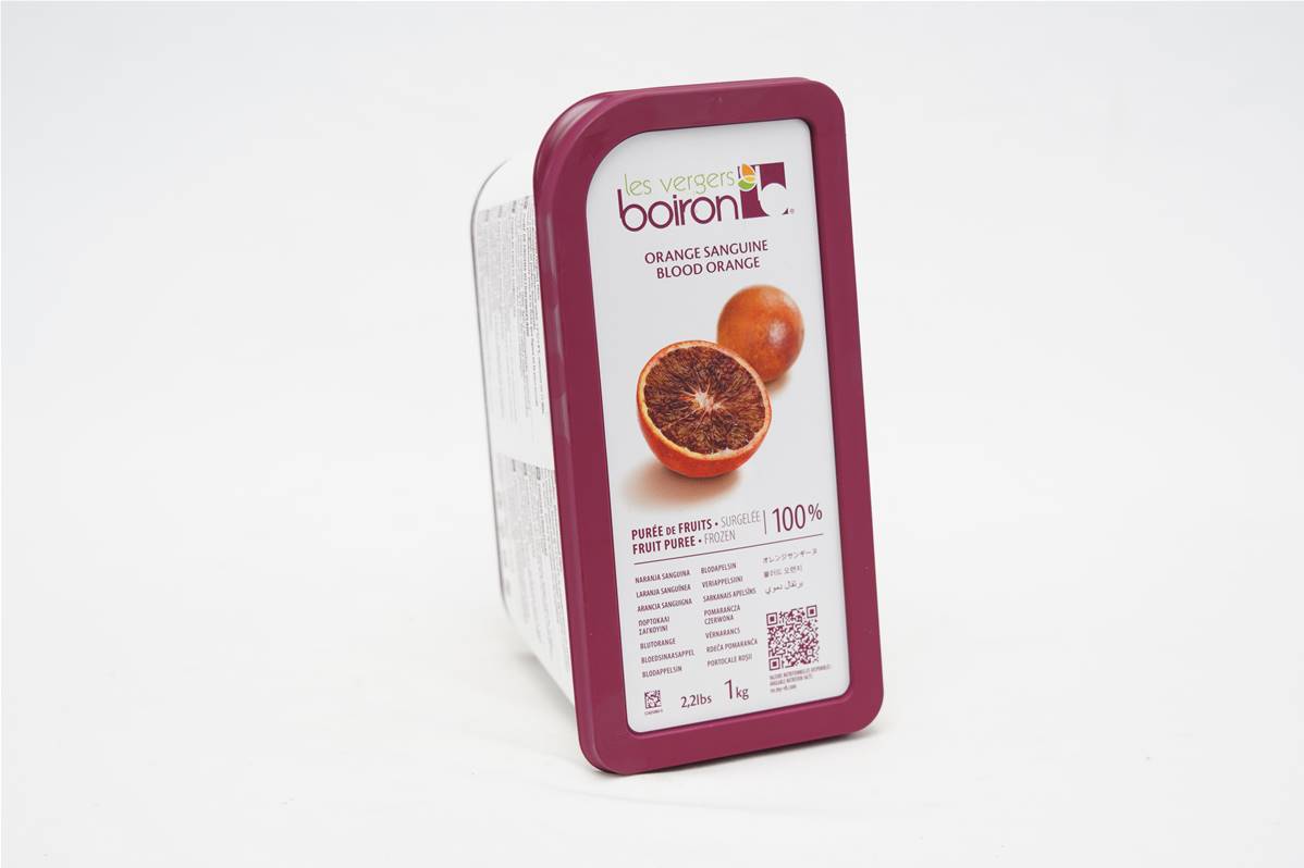 Purée d\'orange sanguine sans sucre en barquette 1kg