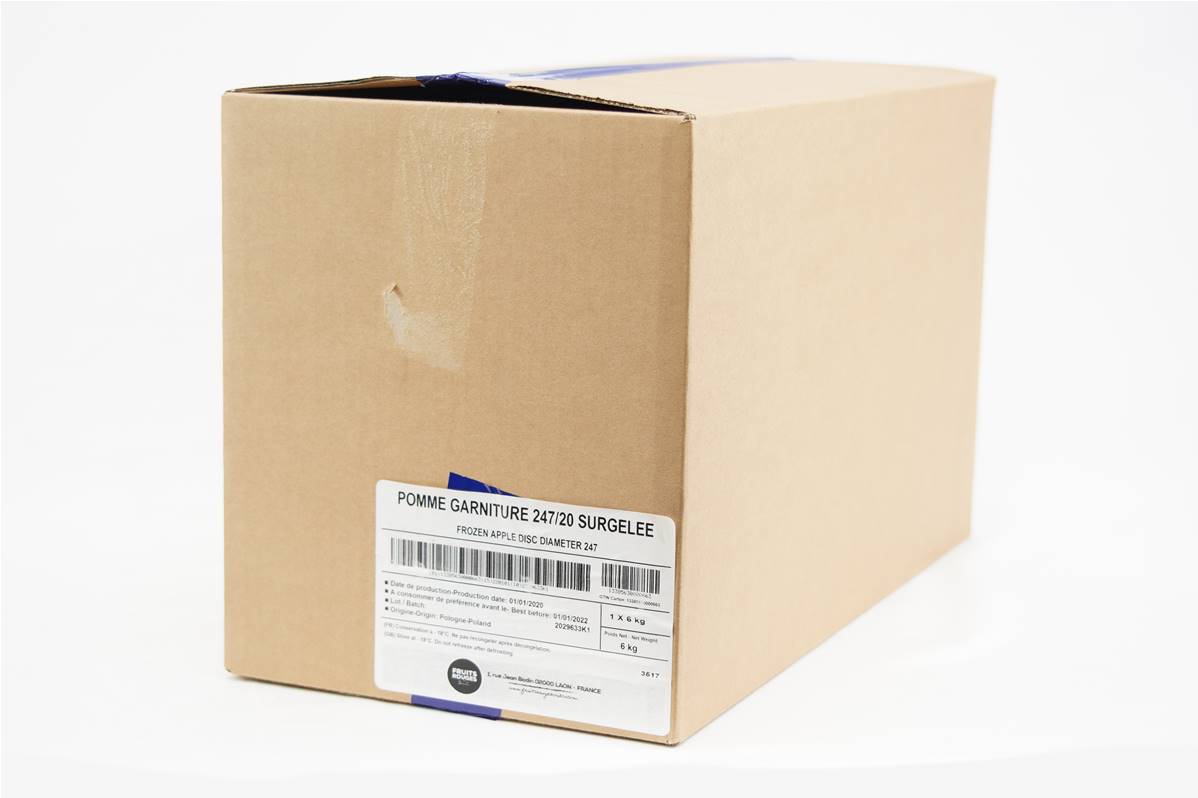 Disque de garniture pomme 300g diamètre 247 carton de 20