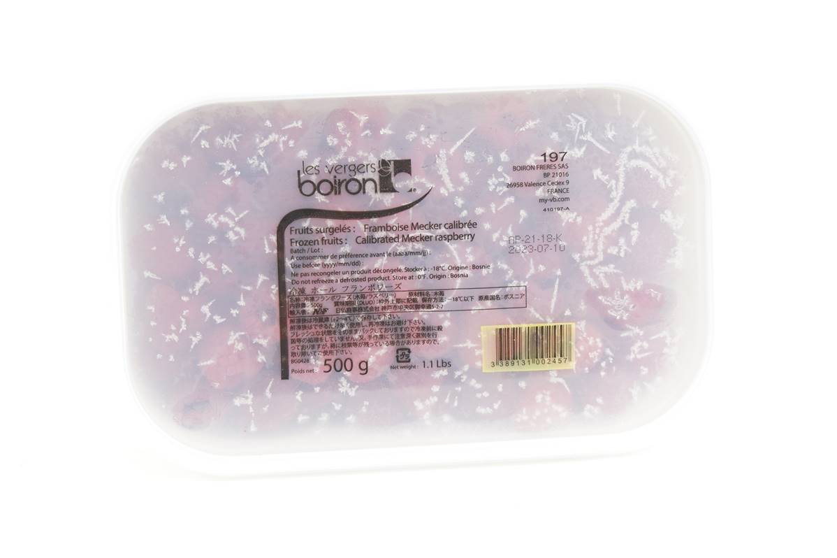 Framboises Mecker en carton de 12 barquettes de 500gr fertot