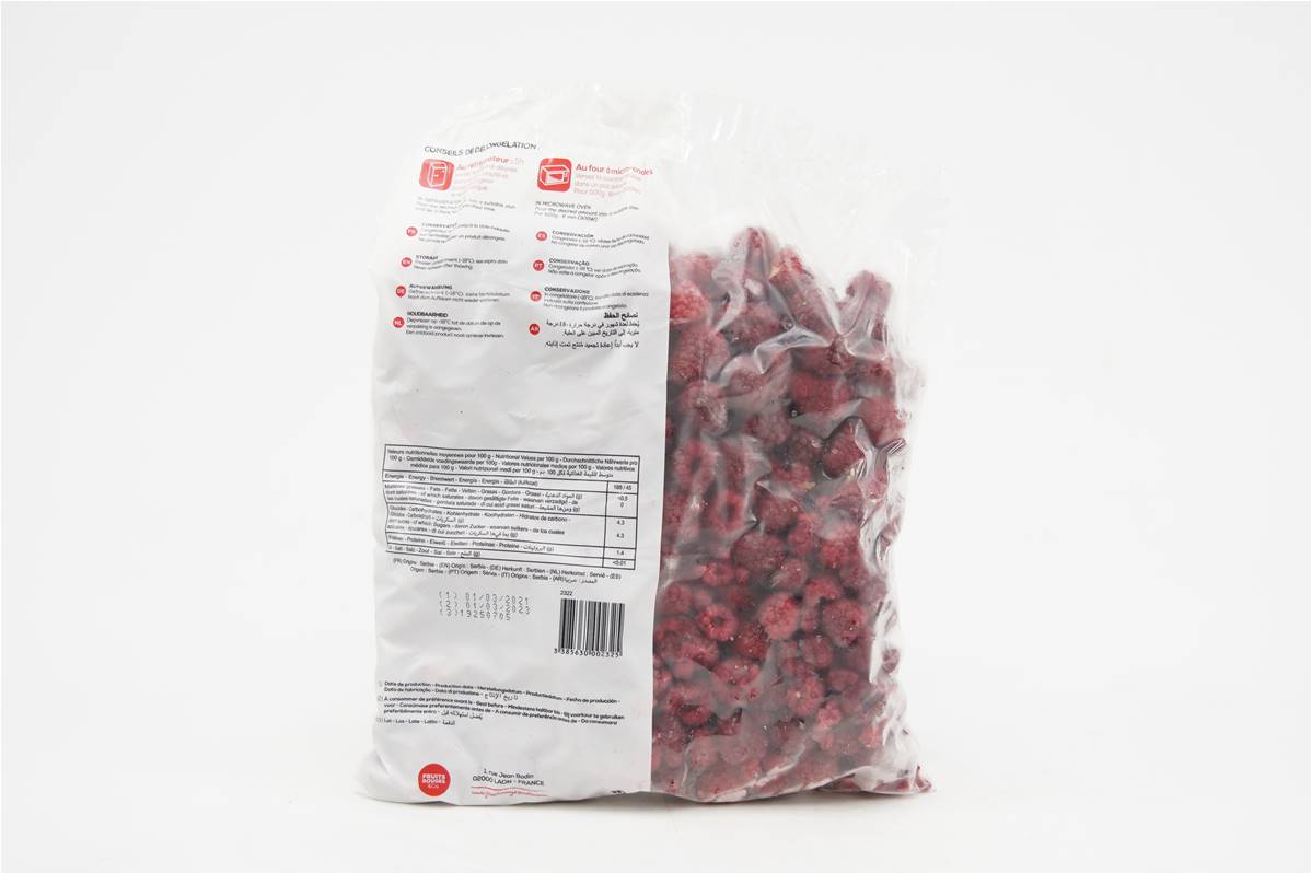Framboises en billes williamette sachet de 1kg