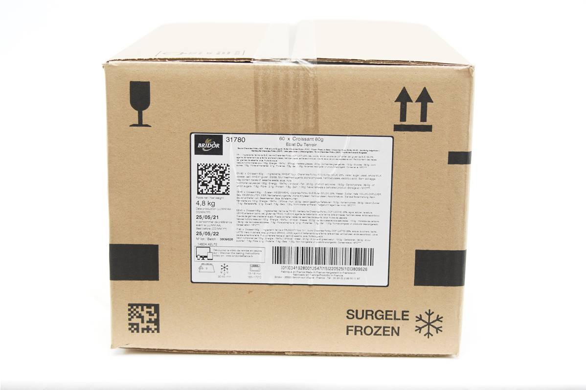 Croissant 80gr prépoussé gamme éclat du terroir carton de 60