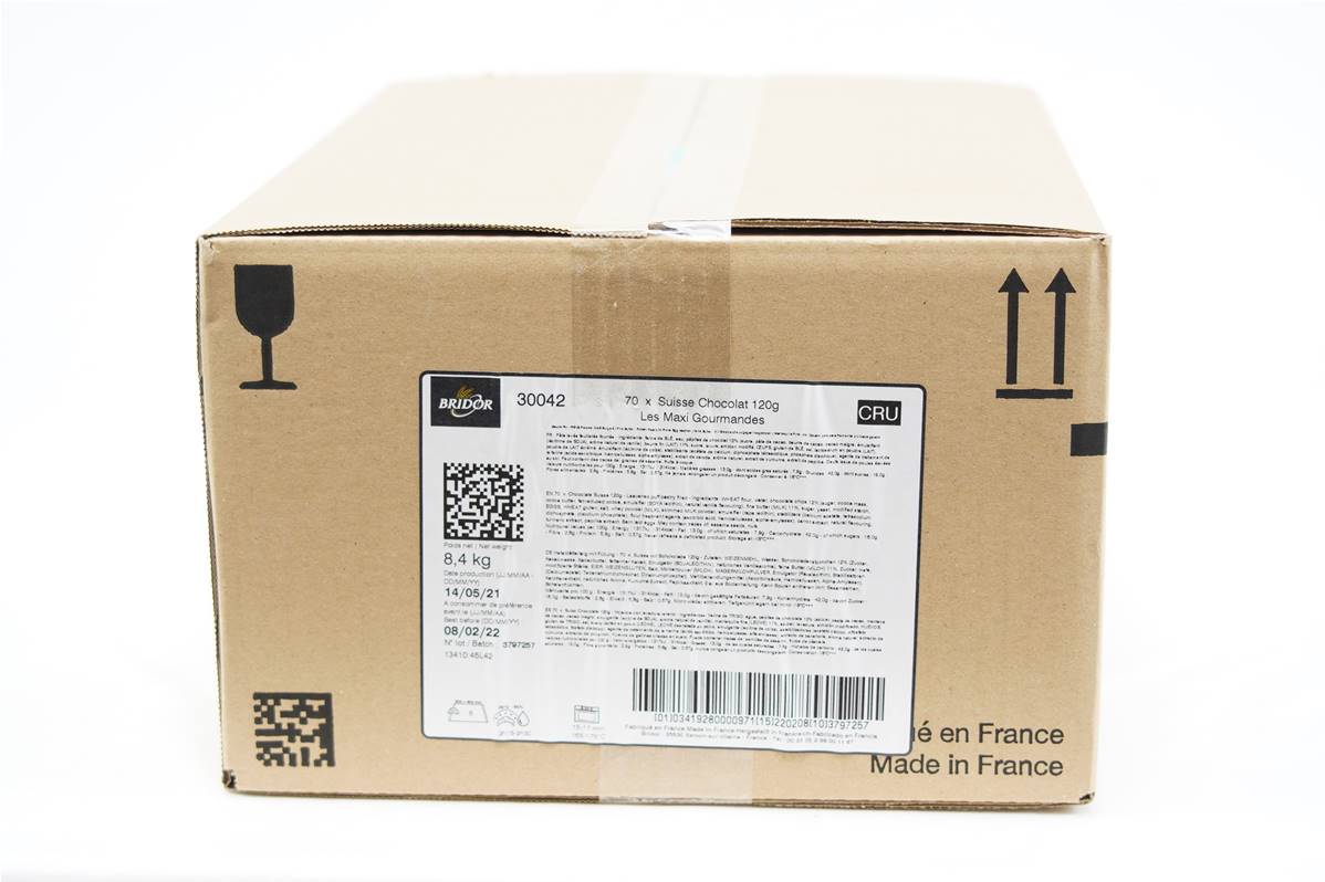 Brioche suisse aux pépites de chocolat cru ct 70x120gr