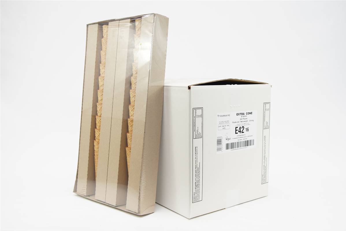 Cornet extra diamètre 42mm hauteur 160mm carton de 360 pièces