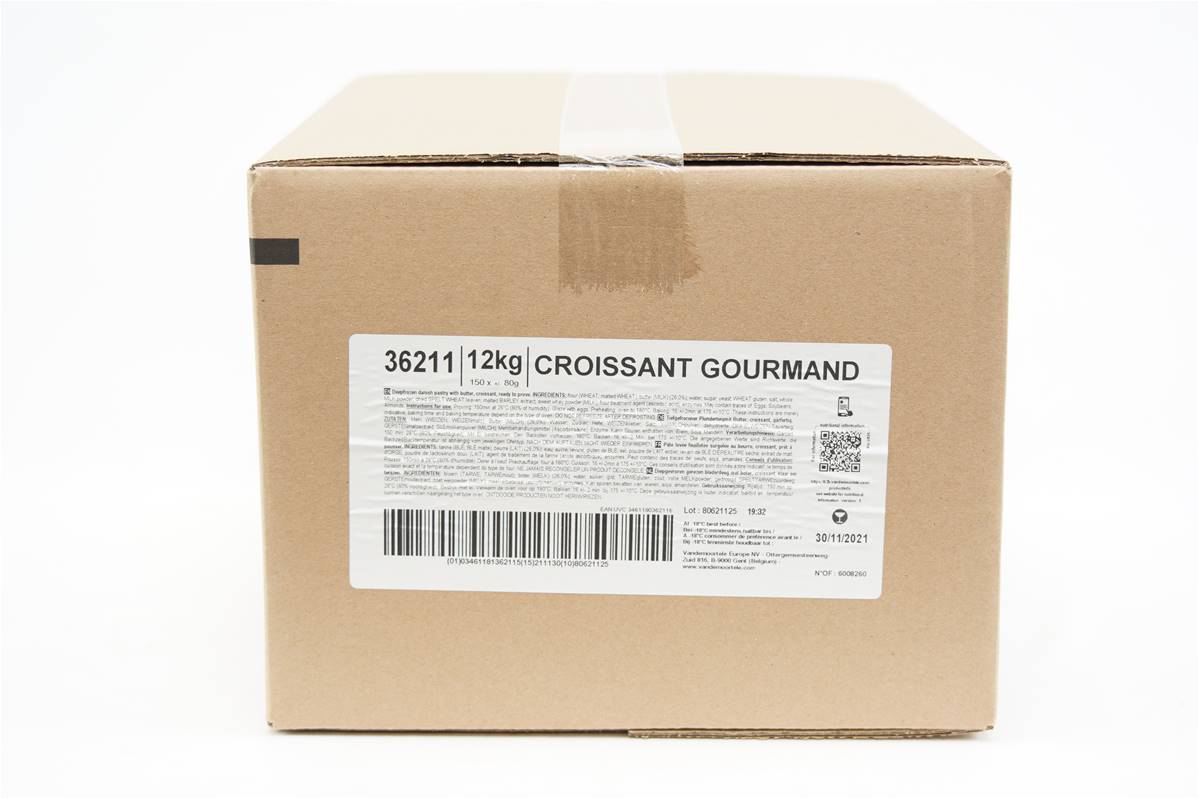 Croissant 80gr gamme gourmand cru carton de 150