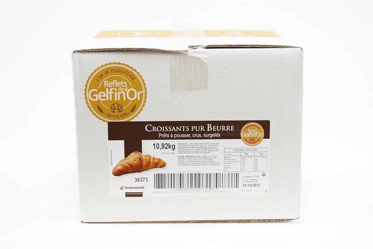 Croissant 65gr gamme gelfinor cru en carton de 168