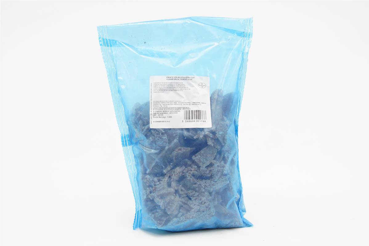 Emincés de Volaille et veau cuits type kebab en sachet de 1kg