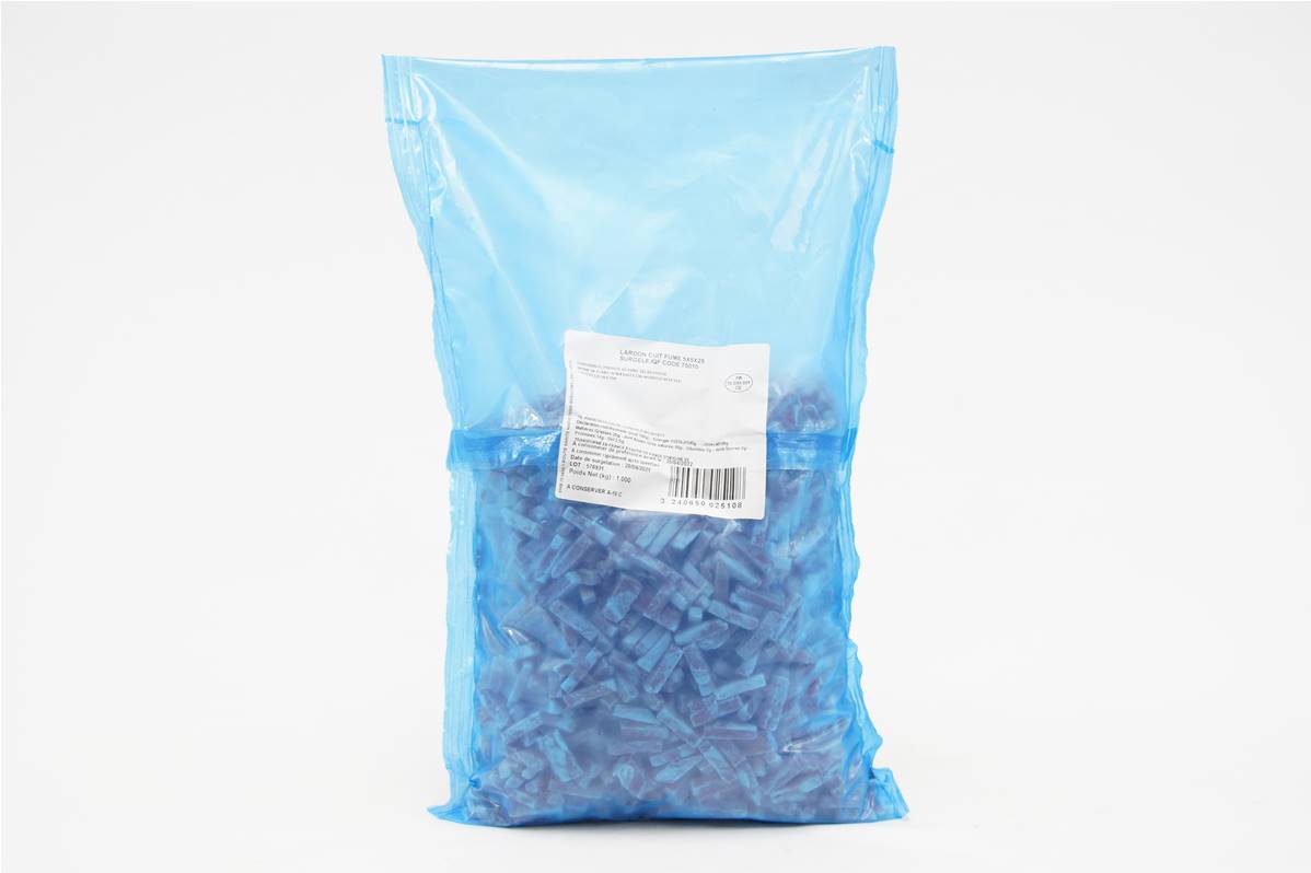 Lardon cuit fumé surgele 5x5x25mm en sachet de 1kg
