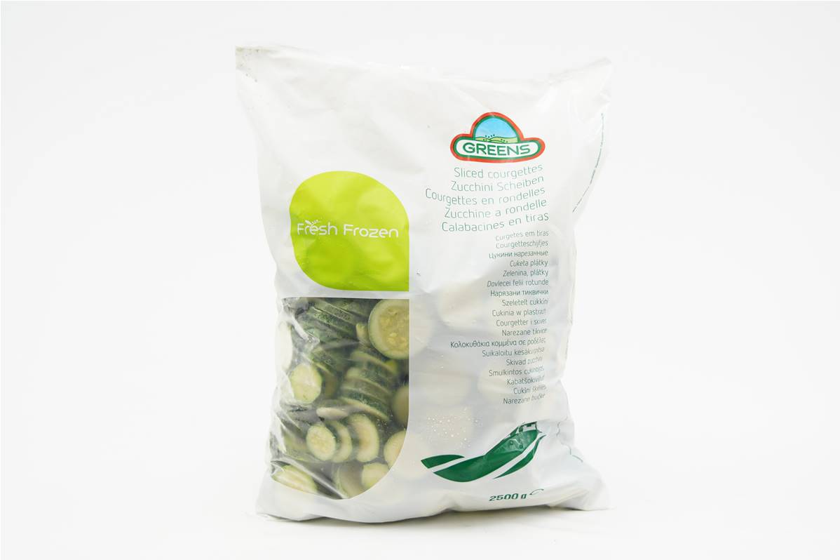 Courgettes en rondelle gamme greens sachet de 2,5kg